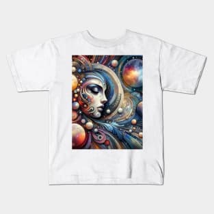 Whimsical Euphoria: A Dance of Colors and Dreams Kids T-Shirt